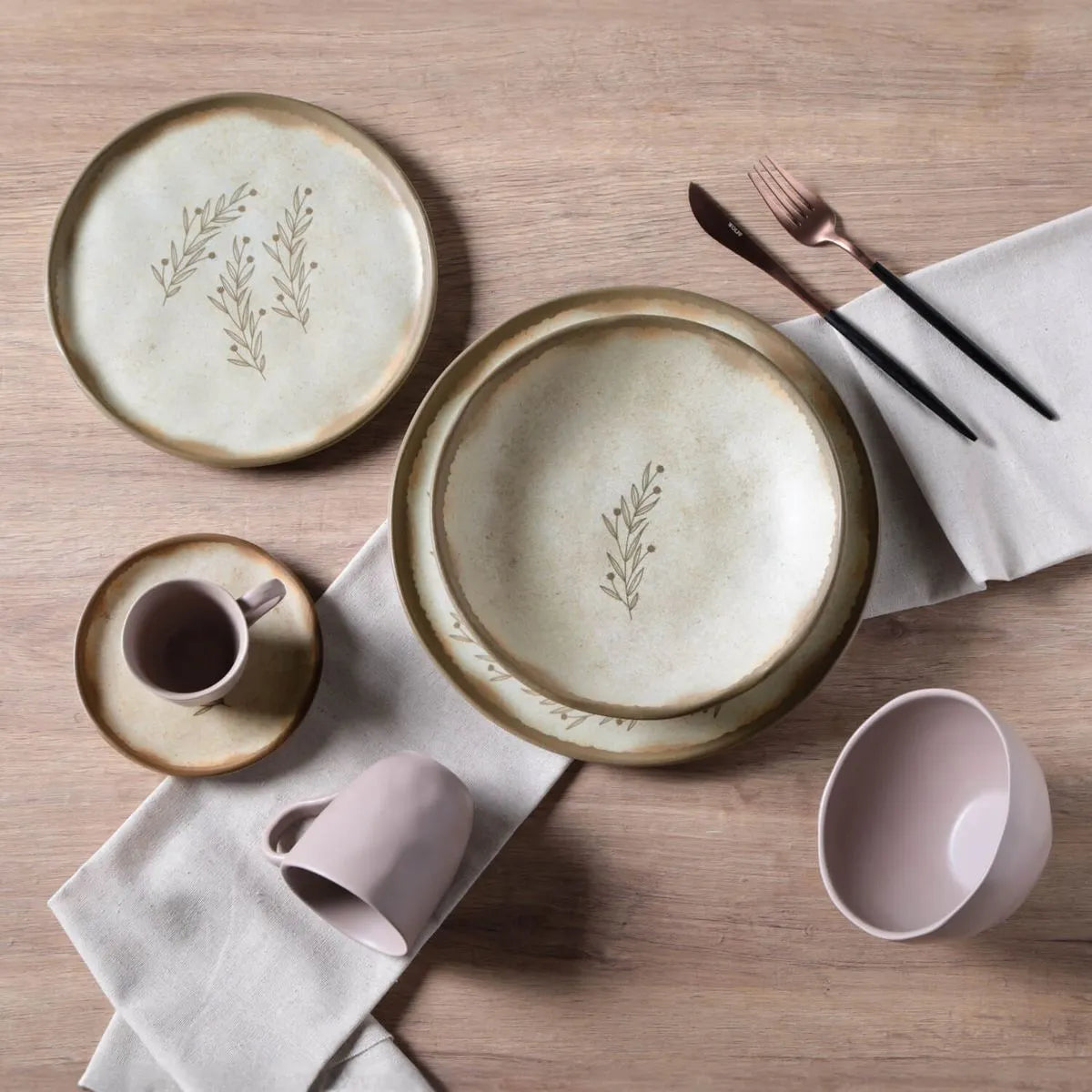 Xícara de Café com Pires Bio Stoneware Nativa 120ml