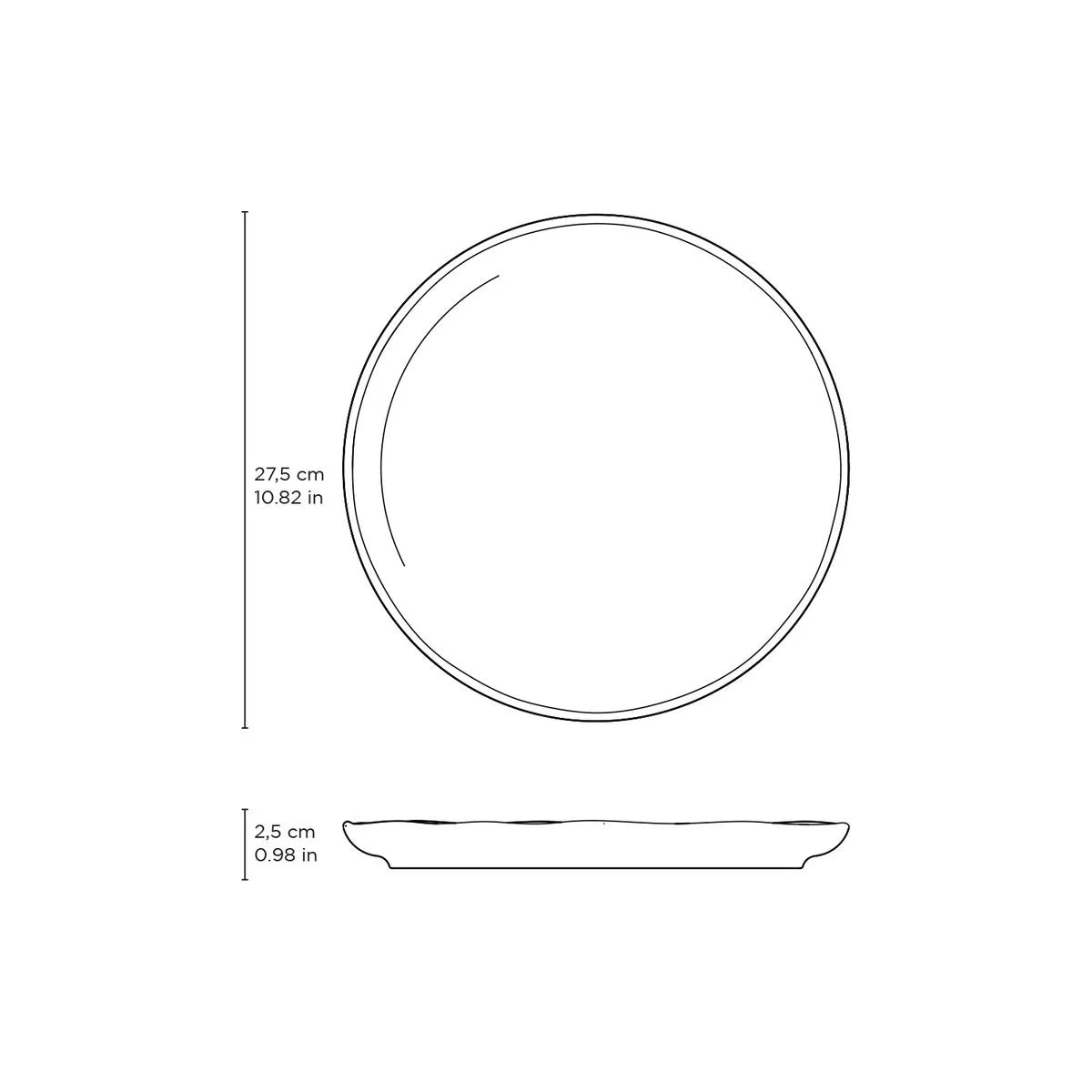 Pratos Raso Bio Latte Ø27,5cm