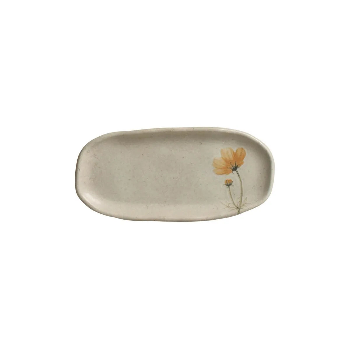 Travessa Oval Rasa Mini Orgânico Bio Stoneware Campestre 16,5 x 8 cm