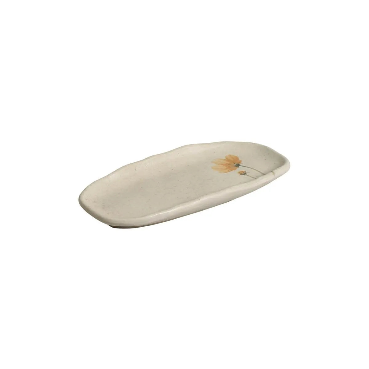 Travessa Oval Rasa Pequena Orgânico Bio Stoneware Campestre 23 x 11 cm