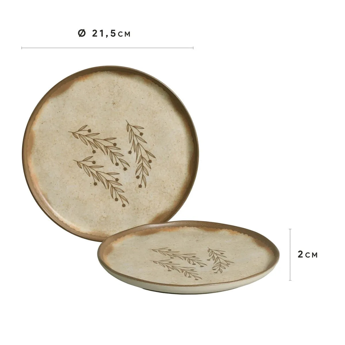 Prato de Sobremesa Bio Stoneware Nativa Ø 21,5 cm