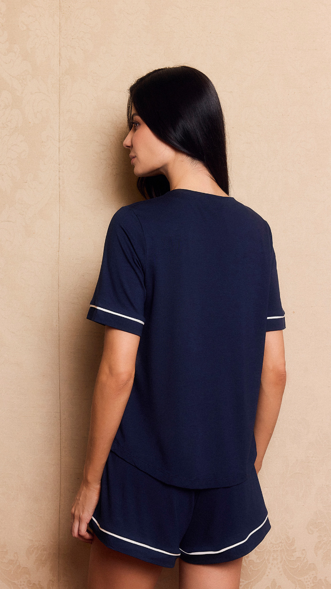 Short Doll Ana Luiza (Marinho Nautical)