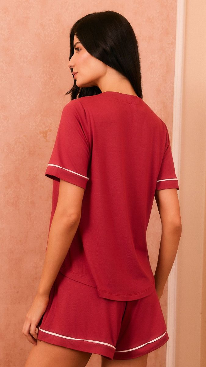 Short Doll Ana Luiza (Vermelho Guava)